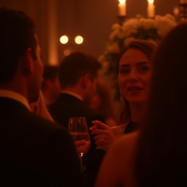 Elegant gala event photograph with ambient lighting